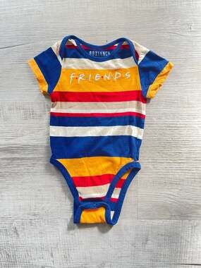 BoxLunch Friends The Television Series Multi-Color Striped Infant Bodysuit